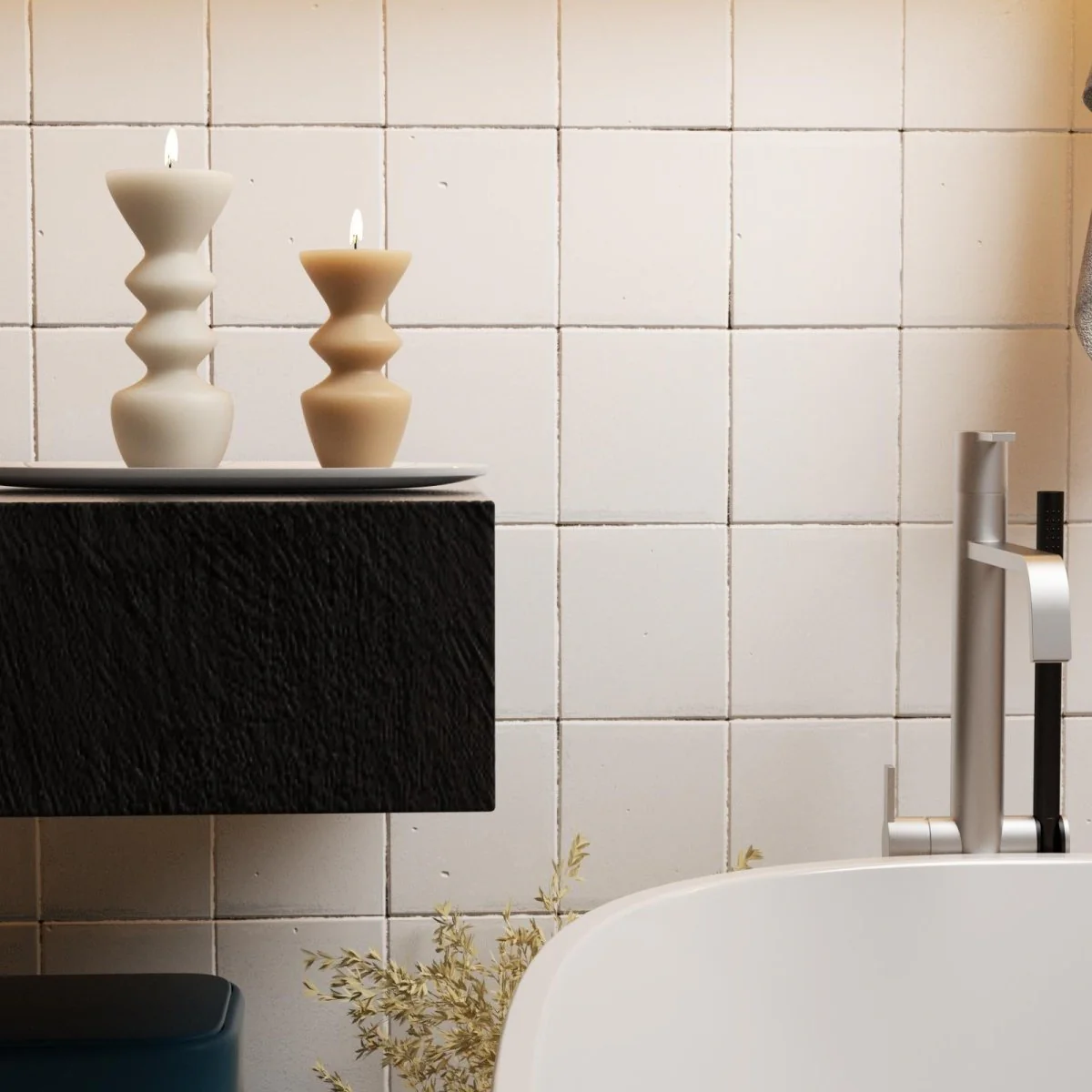 Geometric Hourglass Pillar Candle Silicone Mold - Image 5