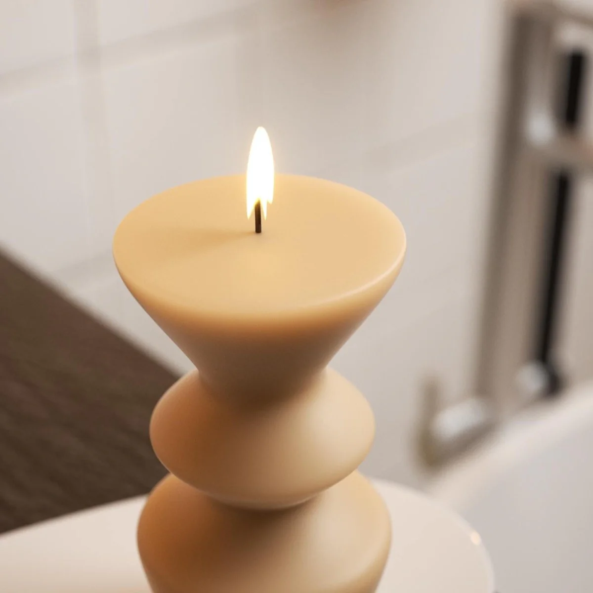 Geometric Hourglass Pillar Candle Silicone Mold - Image 6
