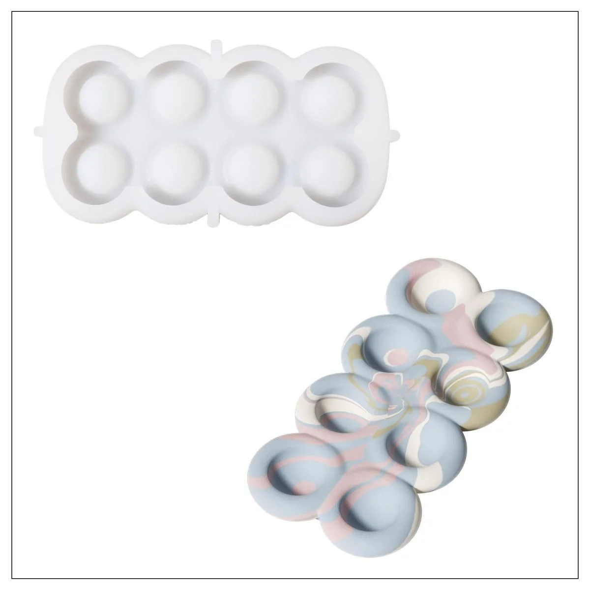 8-Egg Ripple Round Egg Tray Mold - Image 7