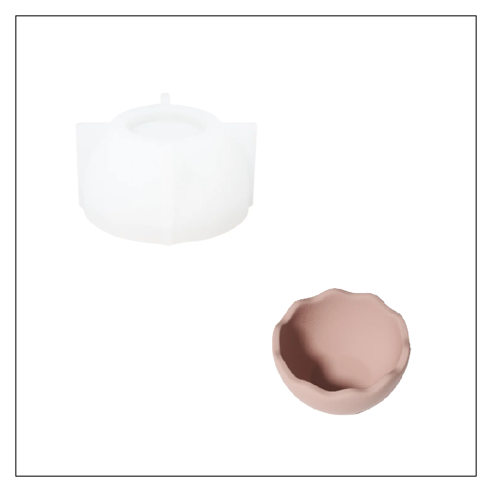 Eggshell Shaped Round Bowl Collection SiliconeĀ Mold - Image 10