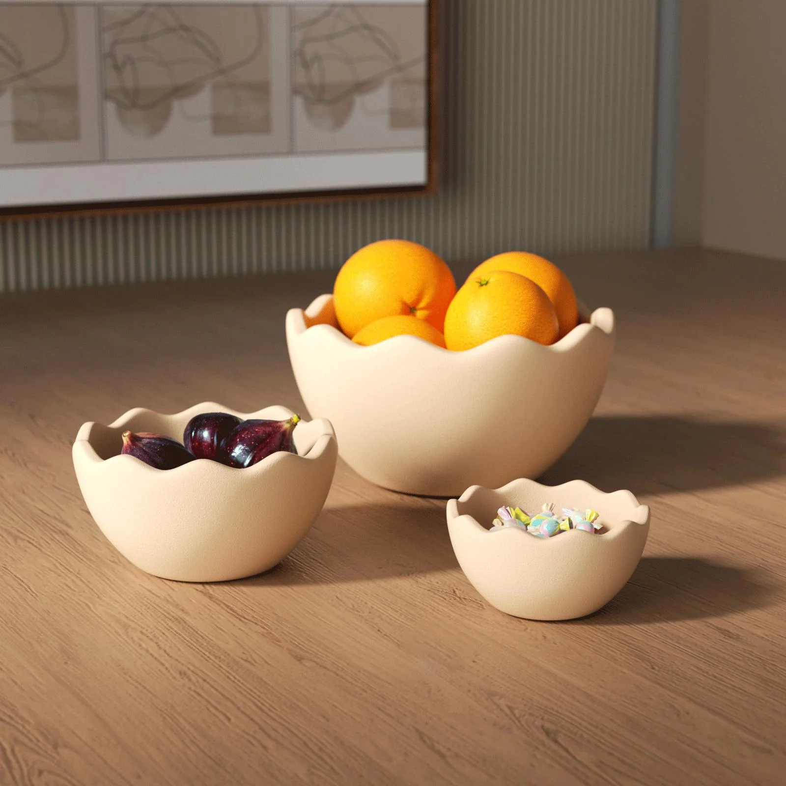 Eggshell Shaped Round Bowl Collection SiliconeĀ Mold - Image 4