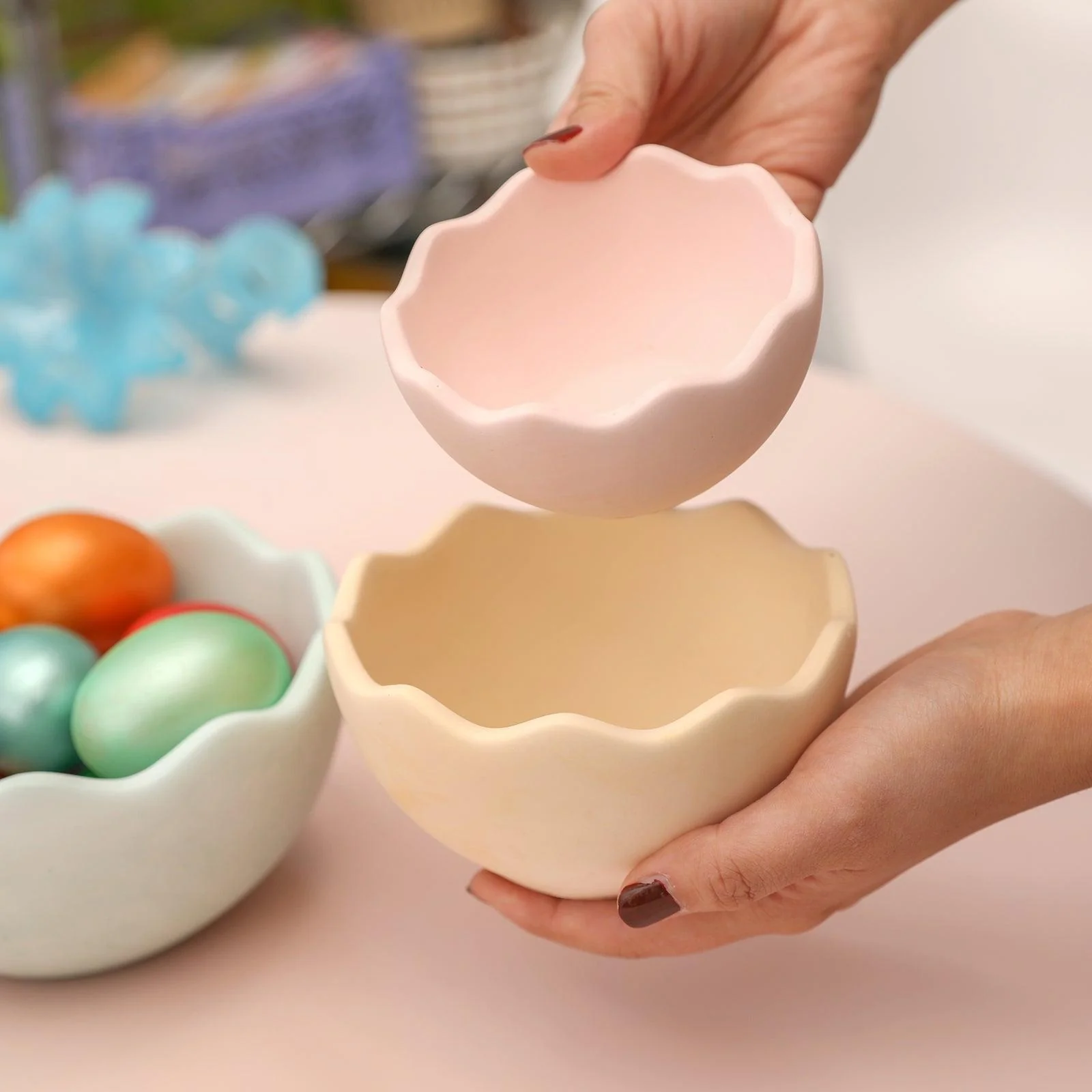 Eggshell Shaped Round Bowl Collection SiliconeĀ Mold - Image 6