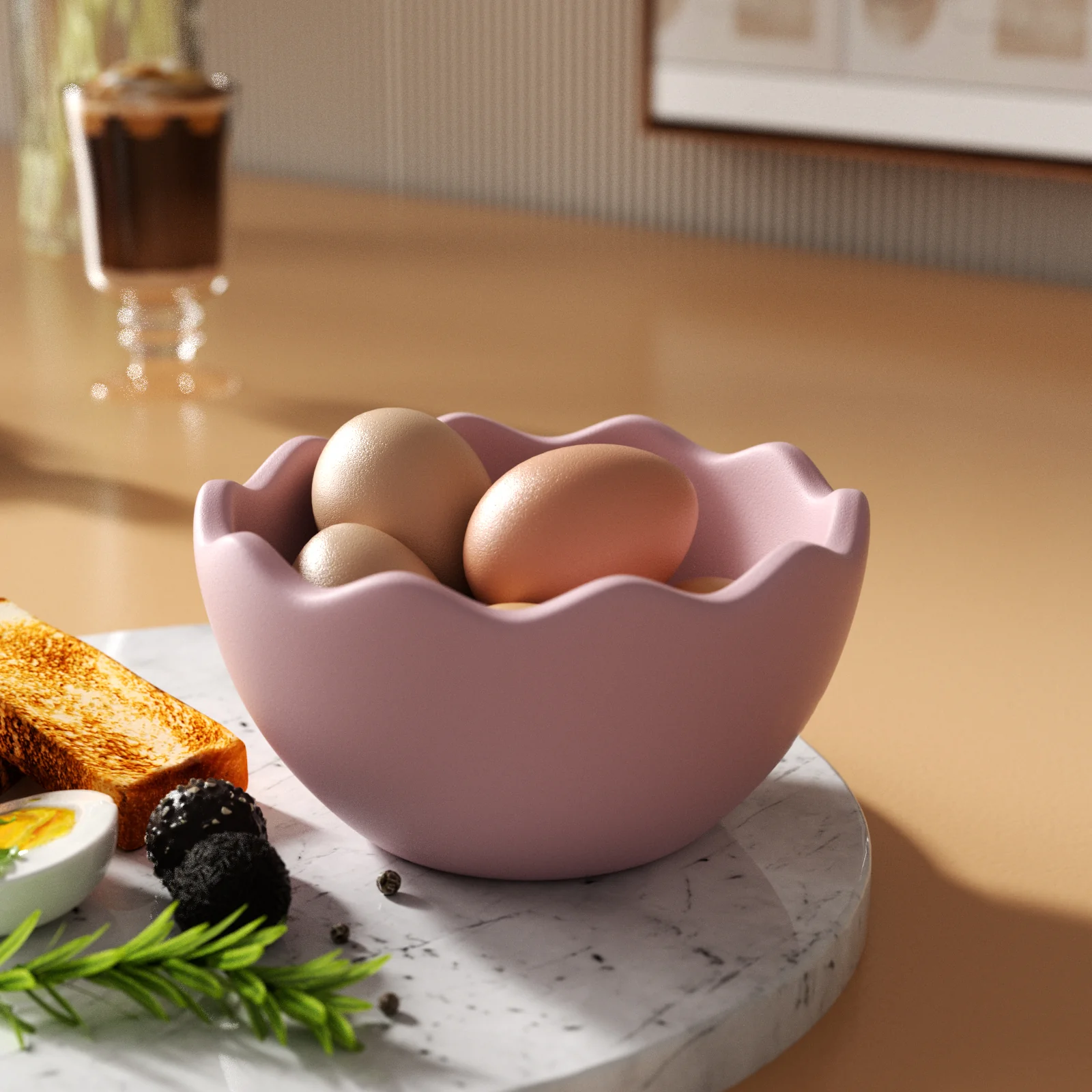 Large Eggshell Shaped Round Silicone Bowl Mold - Image 4