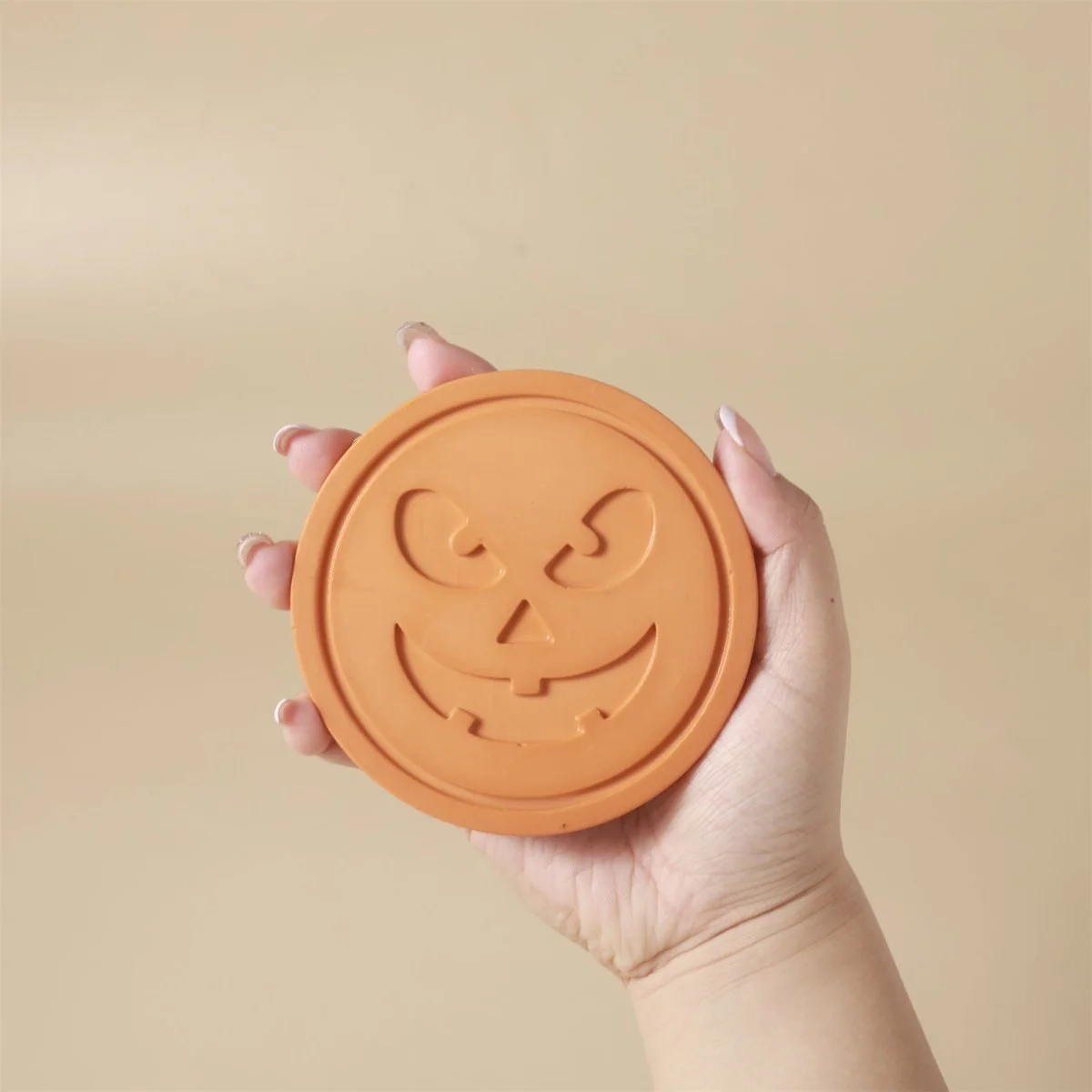 Jack-O'-Lantern Faces Coaster Silicone Mold Collection - Image 9