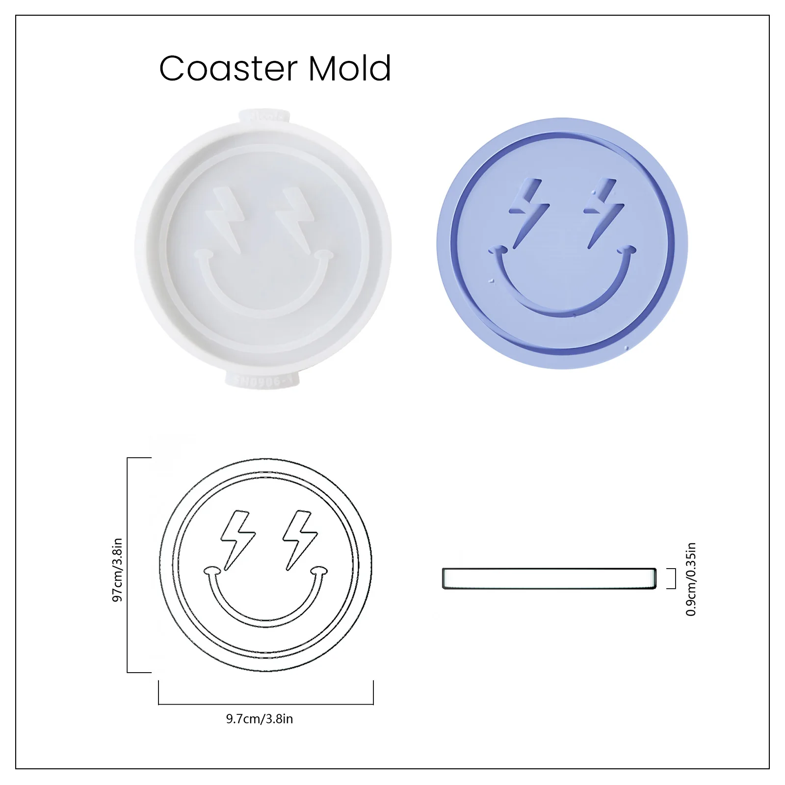 Emoticon Concrete Coaster Silicone Mould - Image 9