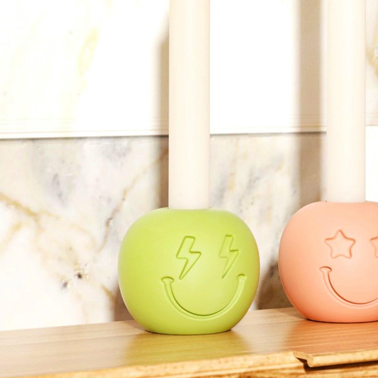 Lightning-eyed Face Taper Candle Holder Silicone Mold - Image 4