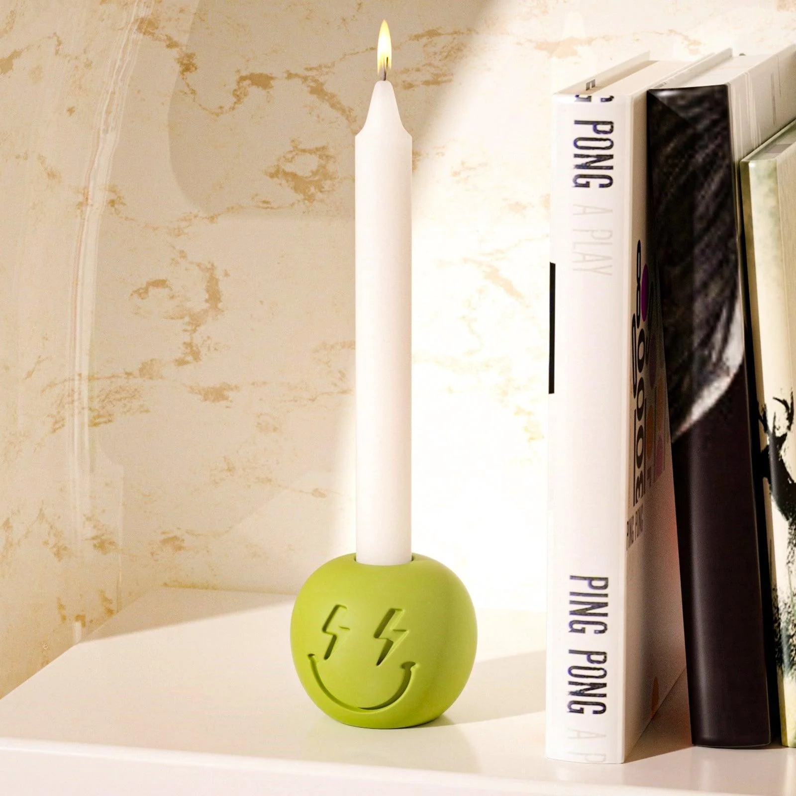 Lightning-eyed Face Taper Candle Holder Silicone Mold - Image 6