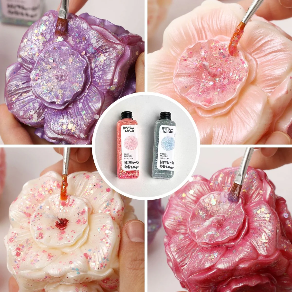 Floral Cube Candle Silicone Mold - Image 4