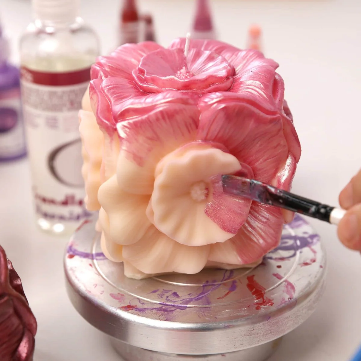 Floral Cube Candle Silicone Mold - Image 6