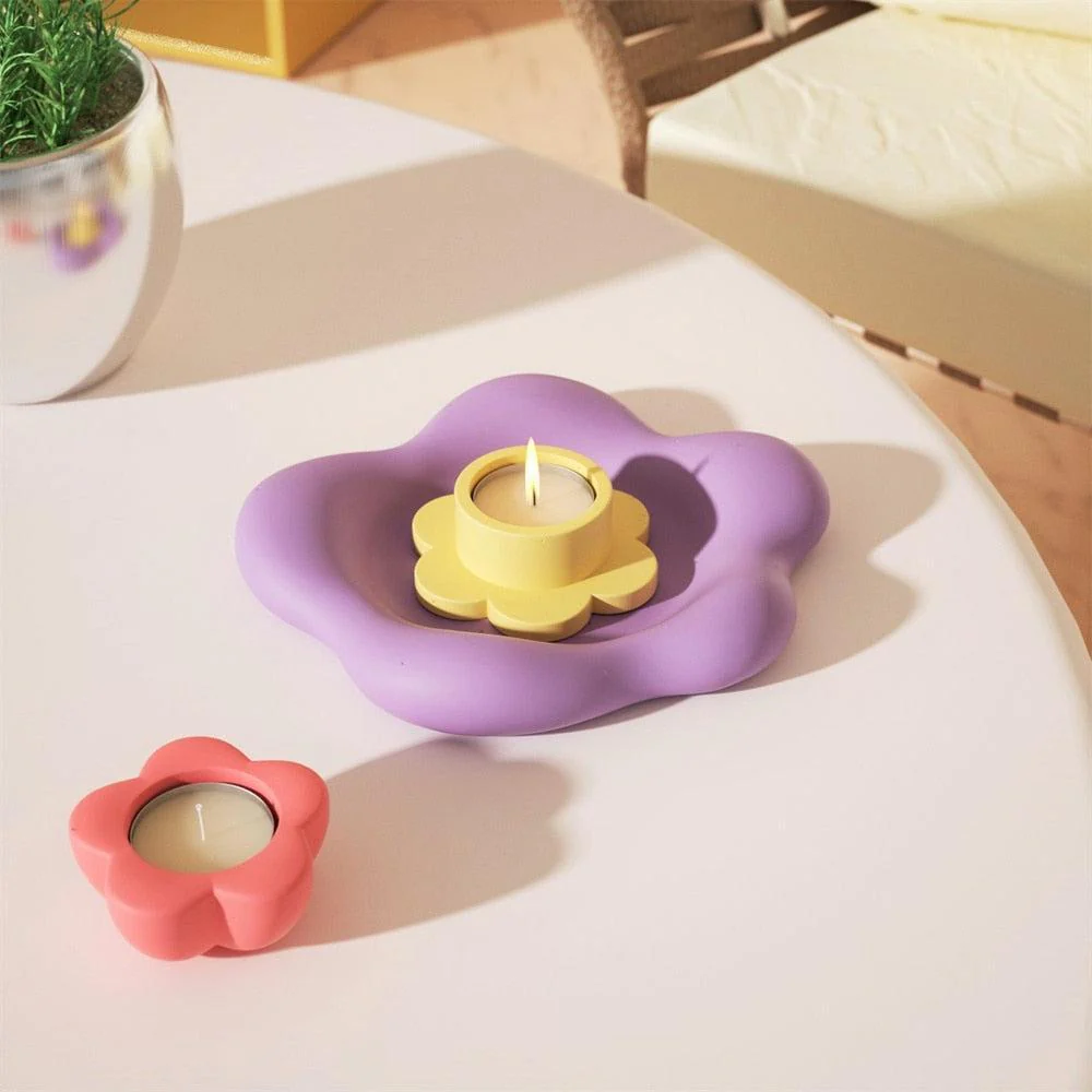 Floral Tea Light Candle Holder Mould - Image 3