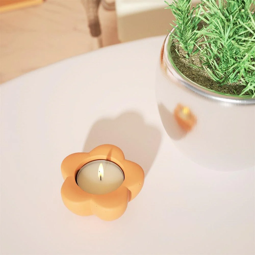 Floral Tea Light Candle Holder Mould - Image 4