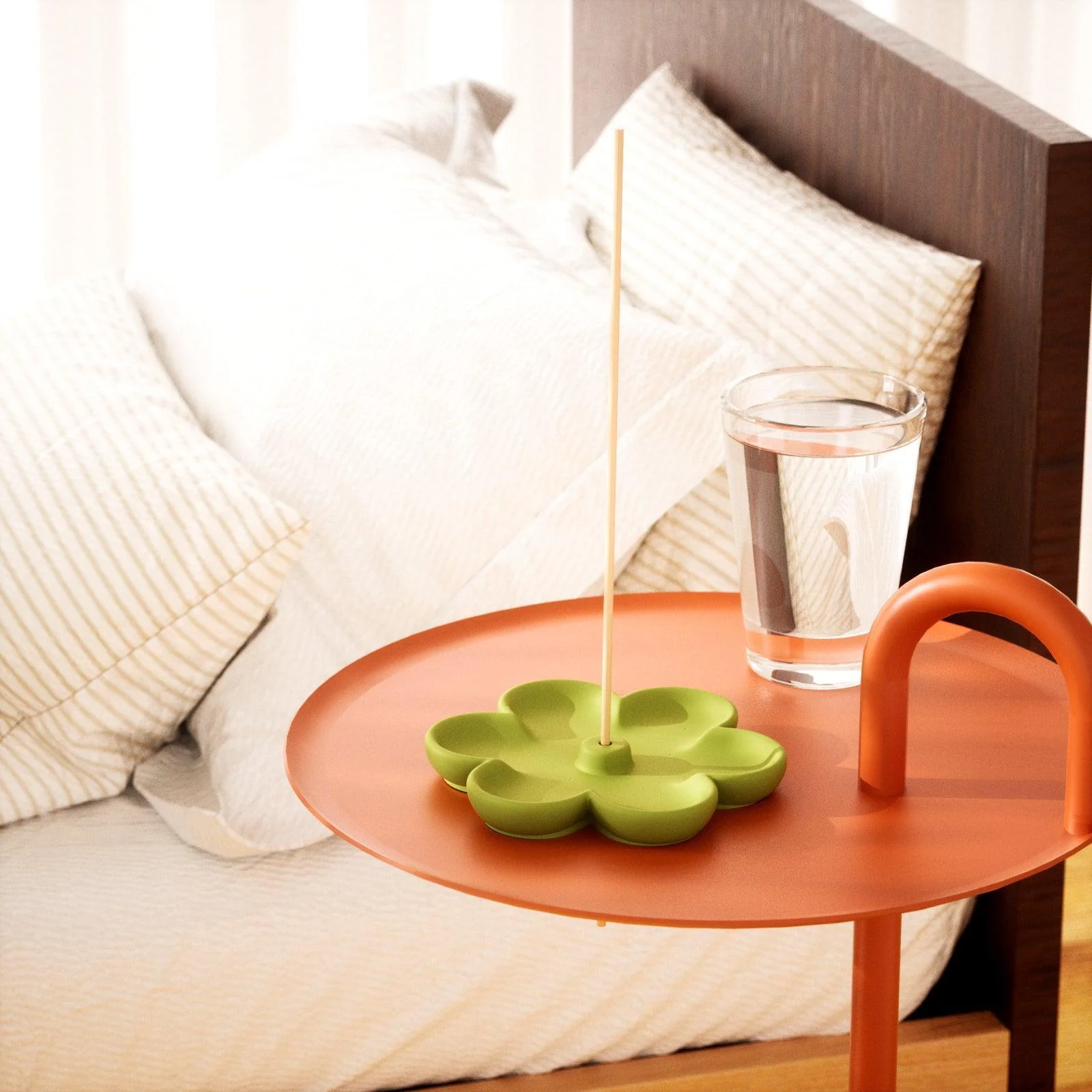 Flower Shape Concrete Incense Holder Silicone Mold - Image 4