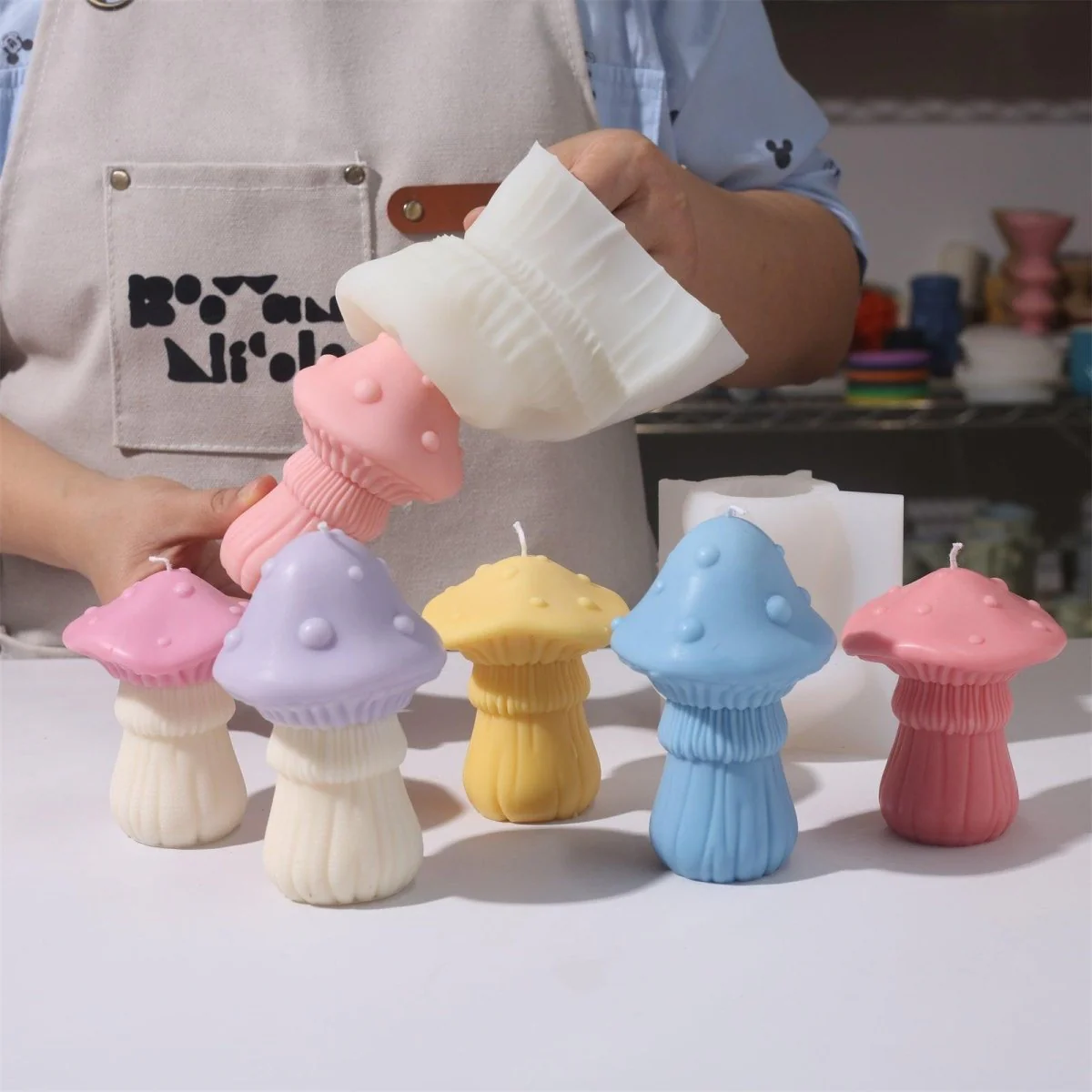 Funky Mushroom Candle Silicone Mold - Image 3