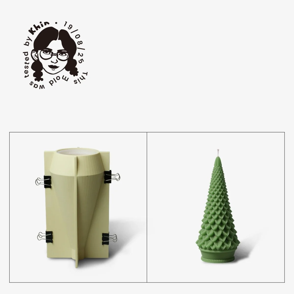 Gently Used Christmas Tree Candle Silicone Mold - Image 11