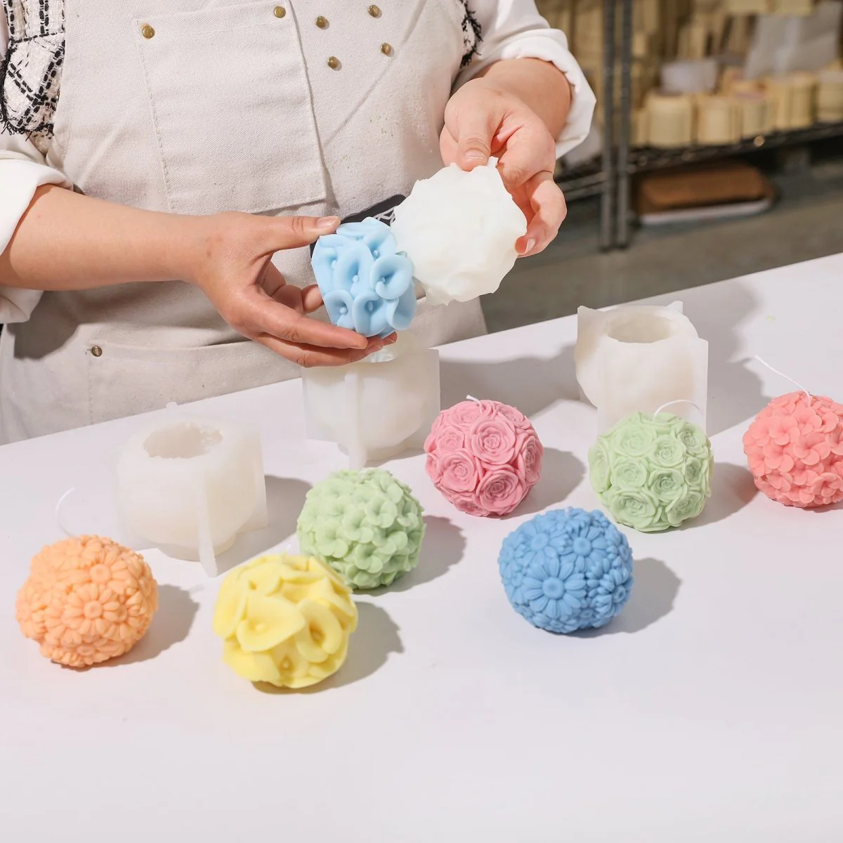 Gently Used Eternal Bloom Candle Silicone Mold Collection - Image 4