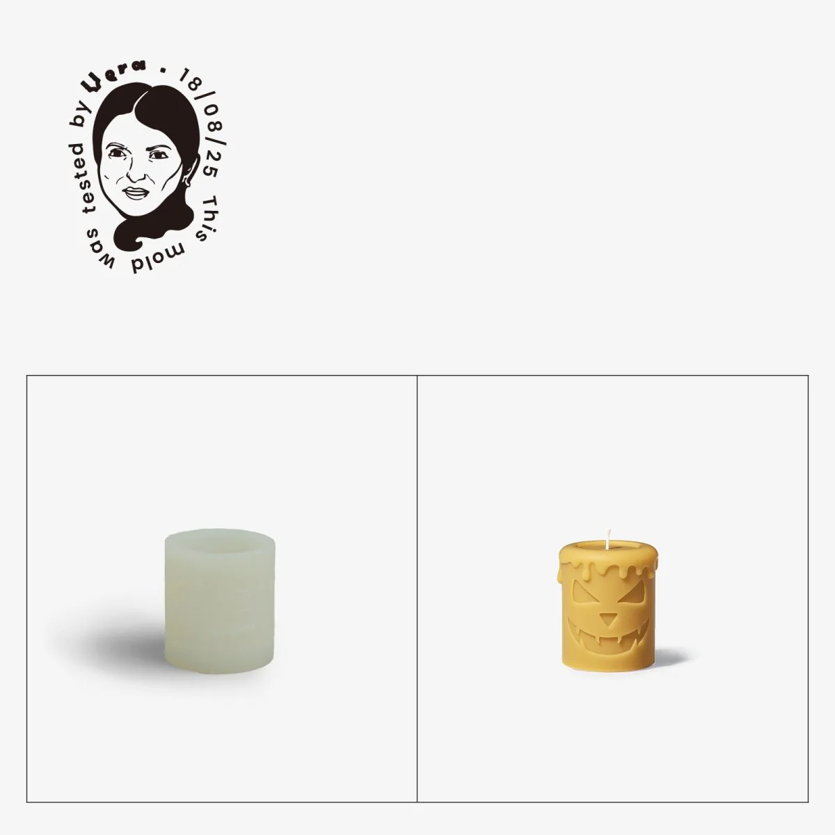 Gently Used Halloween Ghost Face Pillar Candle Mold Collection - Image 15