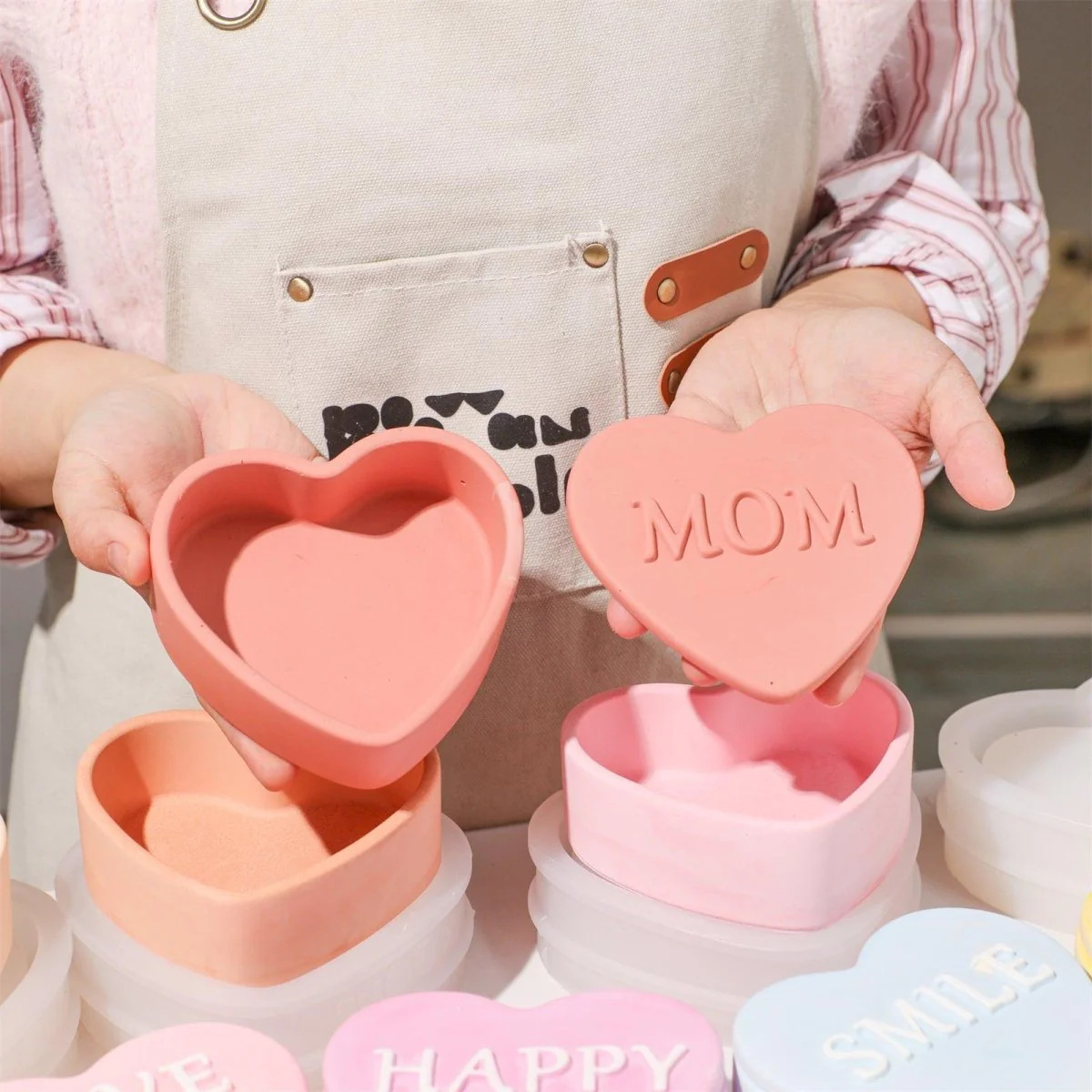 Heartfelt Love for Mom - Heart Storage Jar Silicone Mold Collection - Image 3