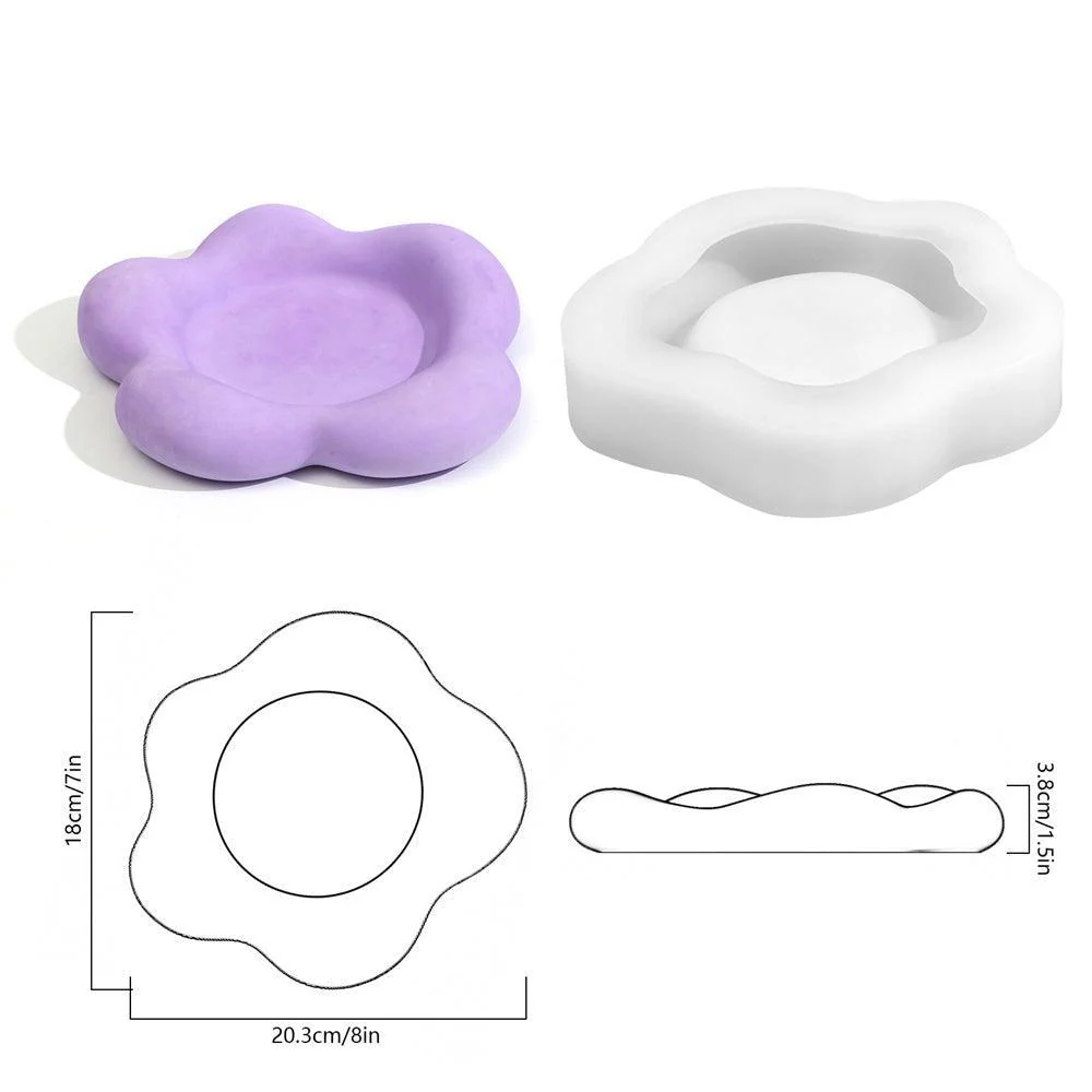 Concrete Tray with Decorative Accessories Silicone Mold Kits - Image 10