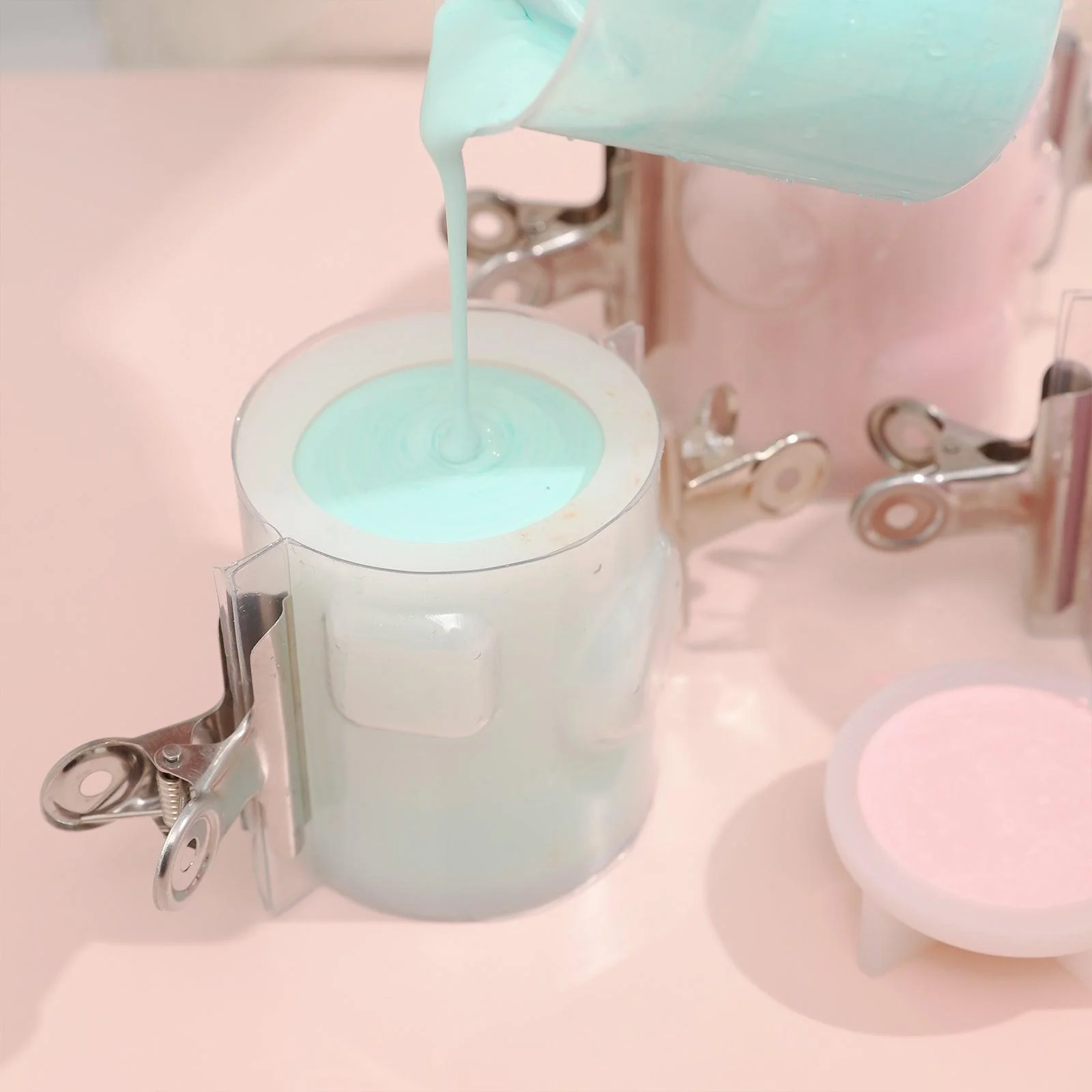 Geometric Candle Jar with Lid Silicone Mould - Image 2