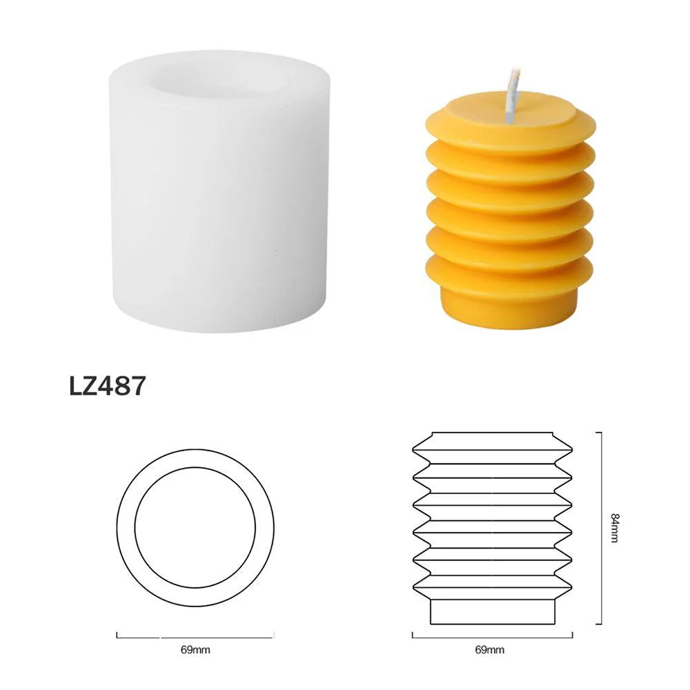 Geometric Stacked Shaped Candle Silicone Molds - Image 6