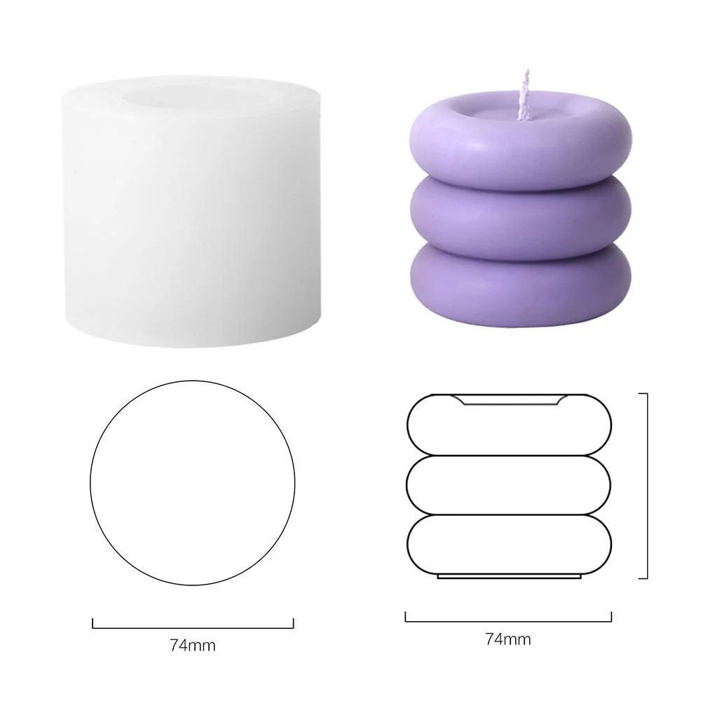 Geometric Stacked Shaped Candle Silicone Molds - Image 7