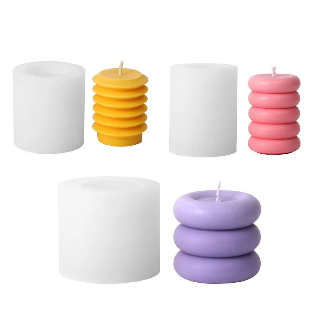 Geometric Stacked Shaped Candle Silicone Molds - Image 8