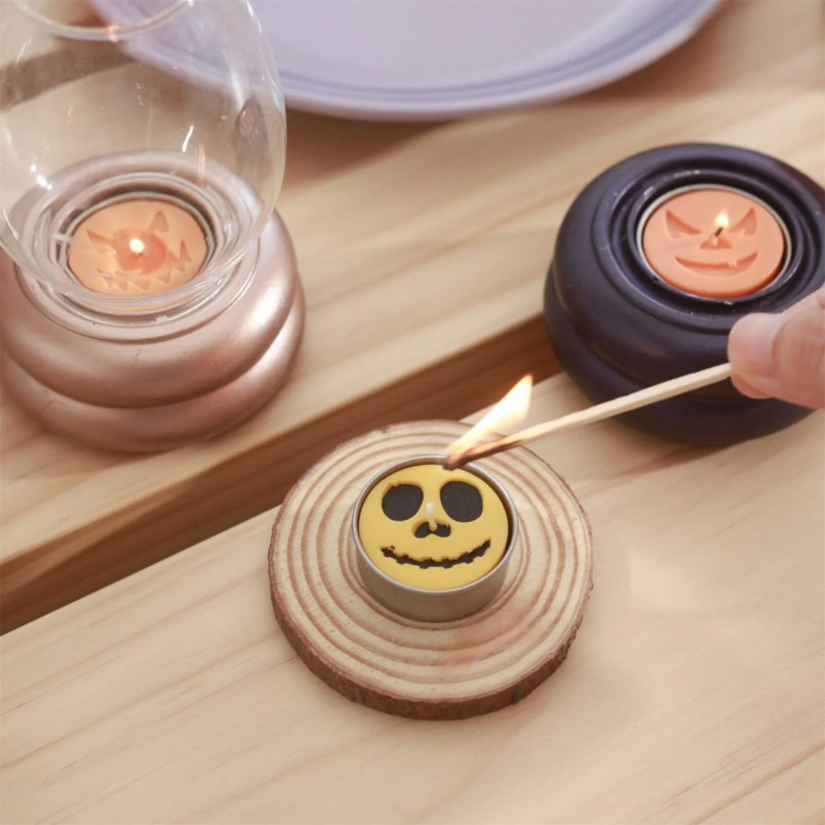 Haunted Grins Tealight Candle Silicone Mold Collection for Halloween - Image 7