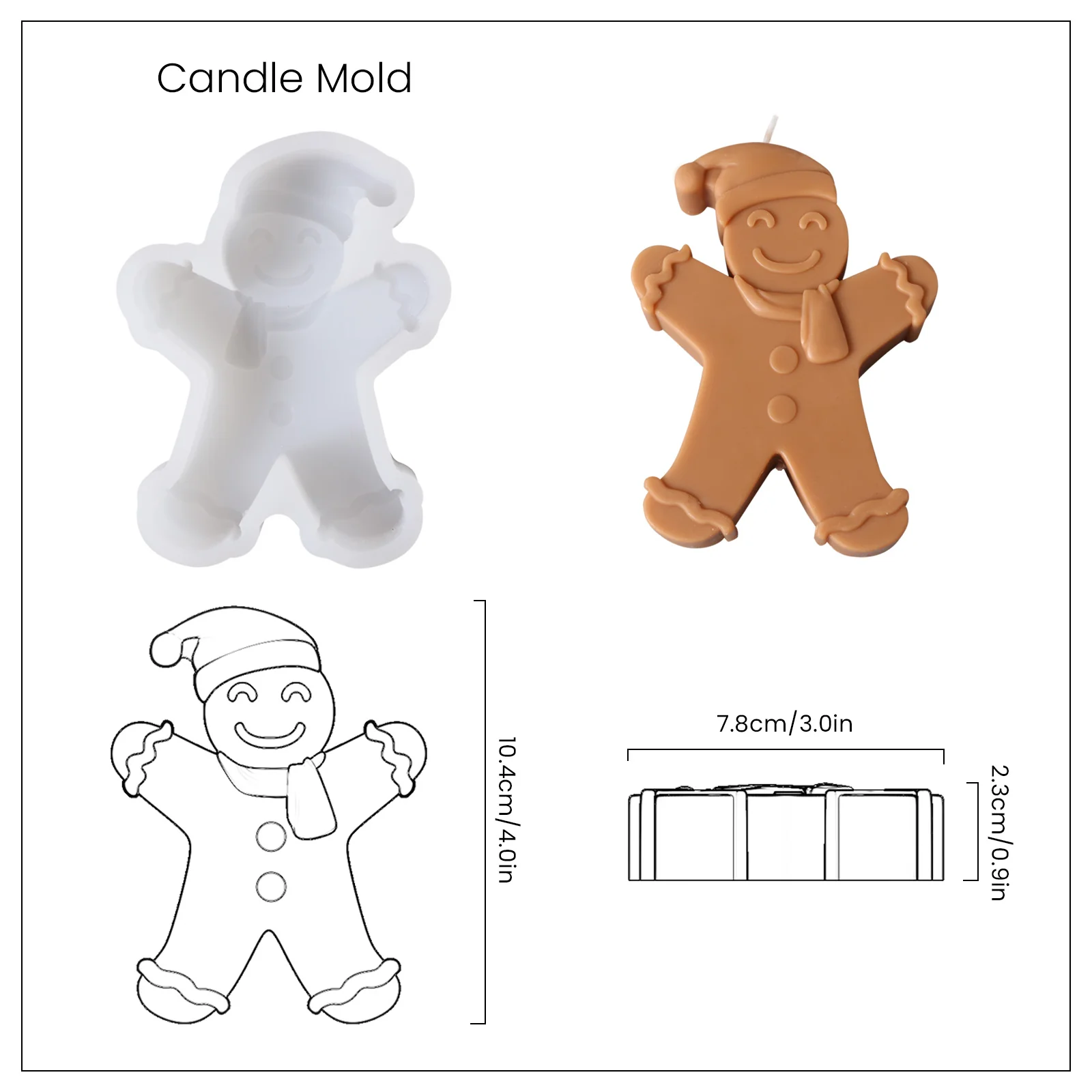 The Gingerbread Baby Silicone Candle Mold - Image 8