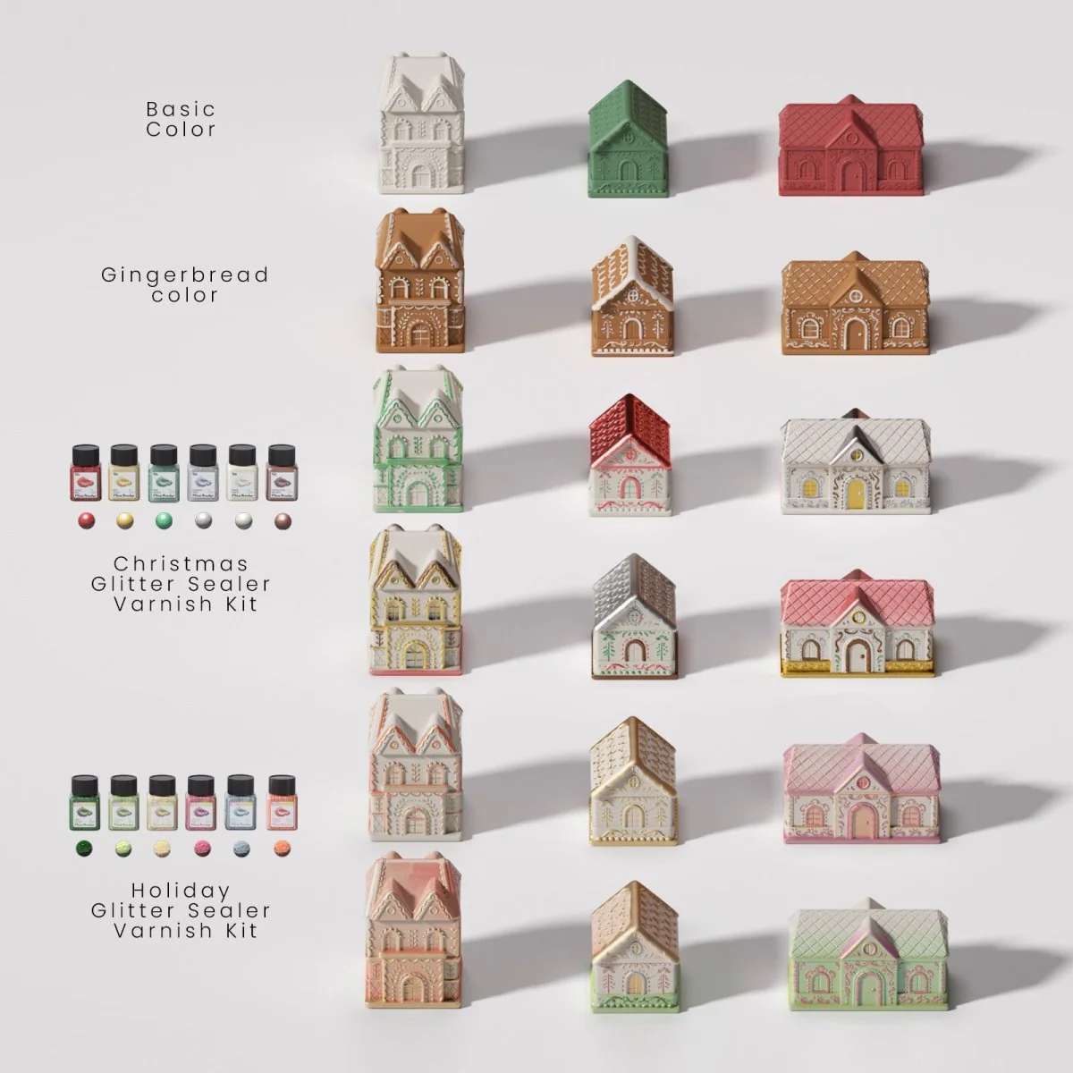 Sweet Gingerbread Cottage Candle Jar Silicone Mold Collection - Image 9