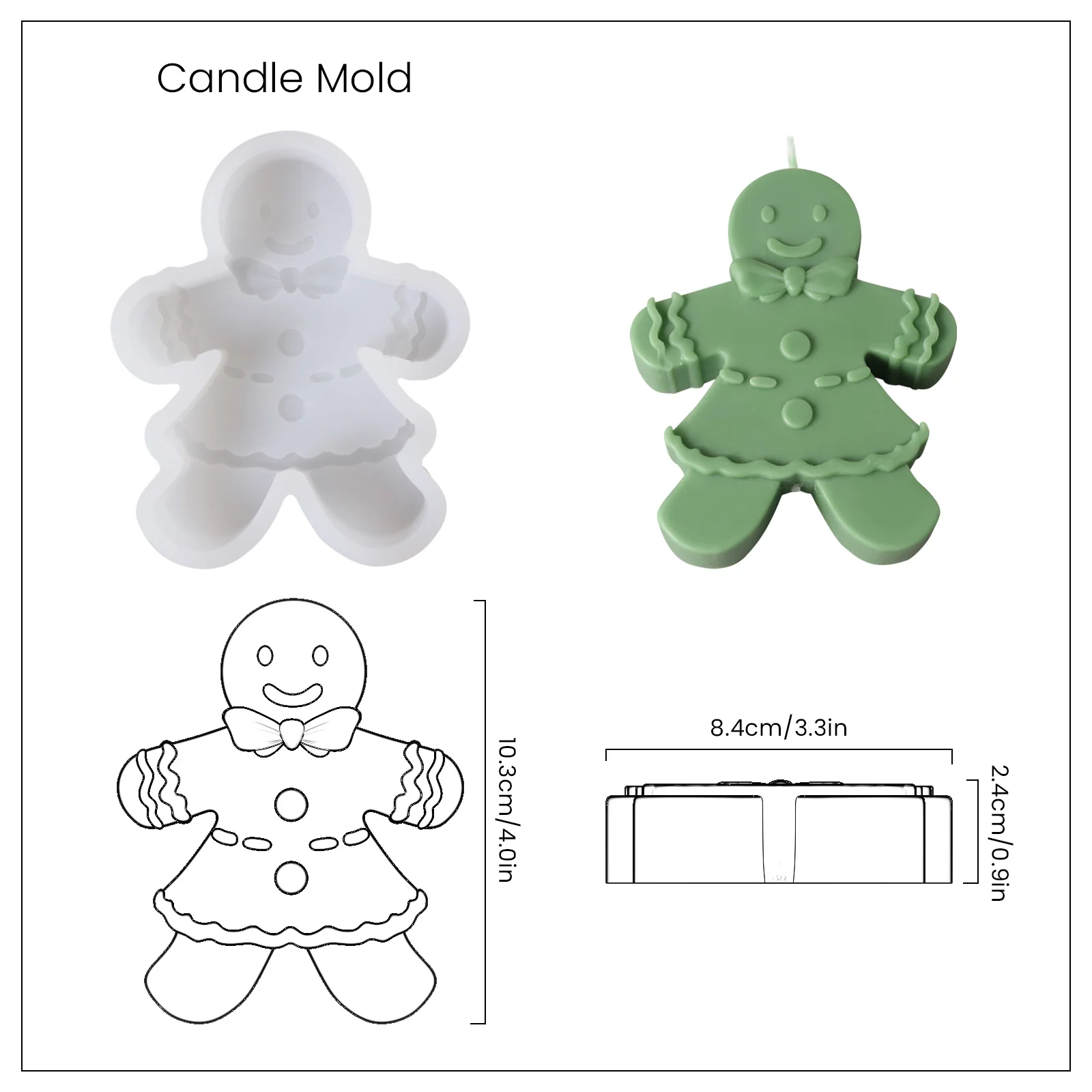 The Gingerbread Mama Silicone Candle Mold - Image 8