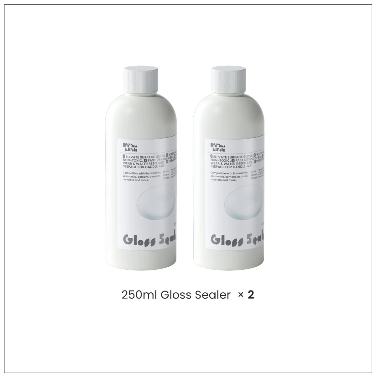 Glitter Colorable Acrylic Gloss Sealer Varnish with Mica Powder Kit- 6 of Christmas Colors - Image 11