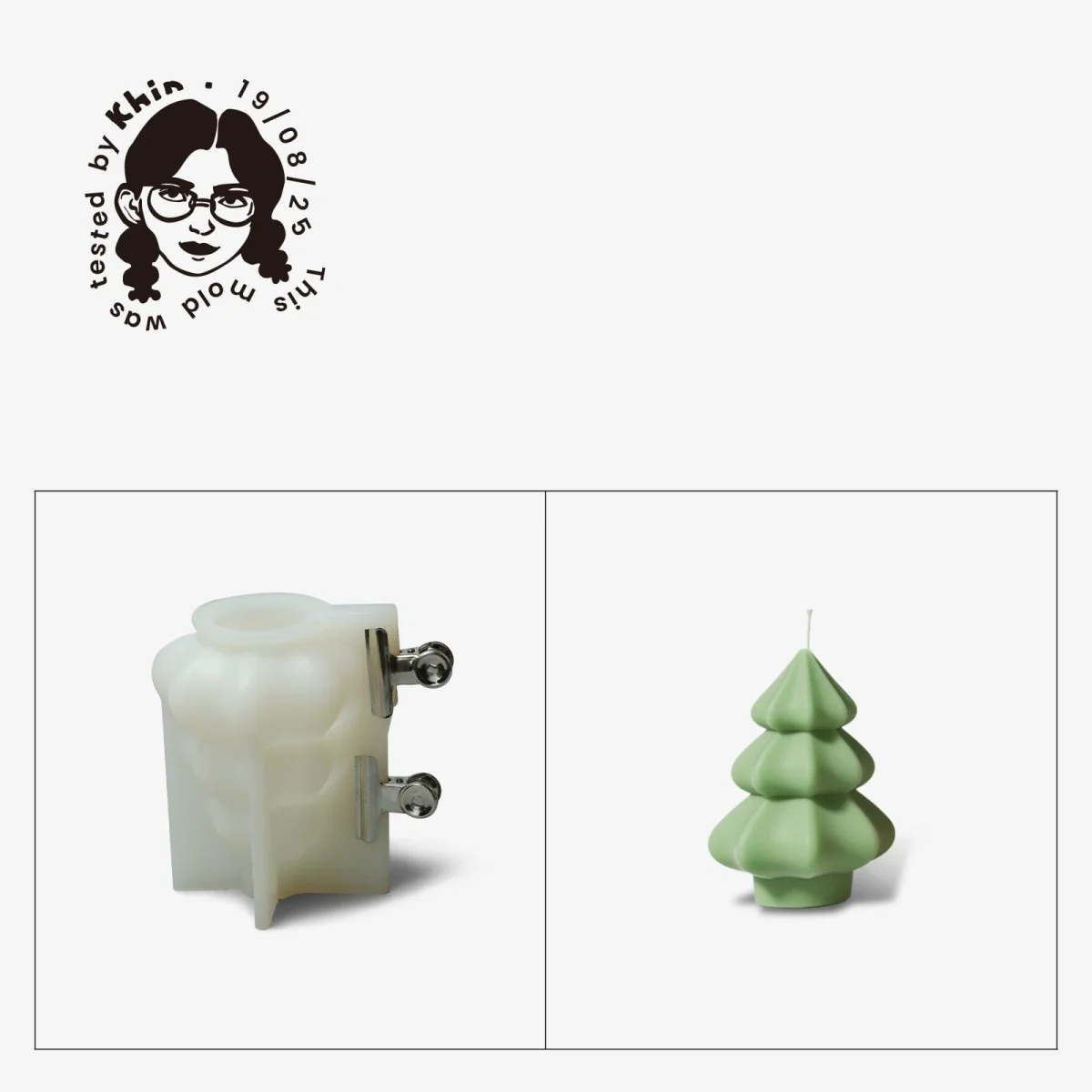 Gently Used Glowing Christmas Tree Candle Silicone Mold Collection - Image 10