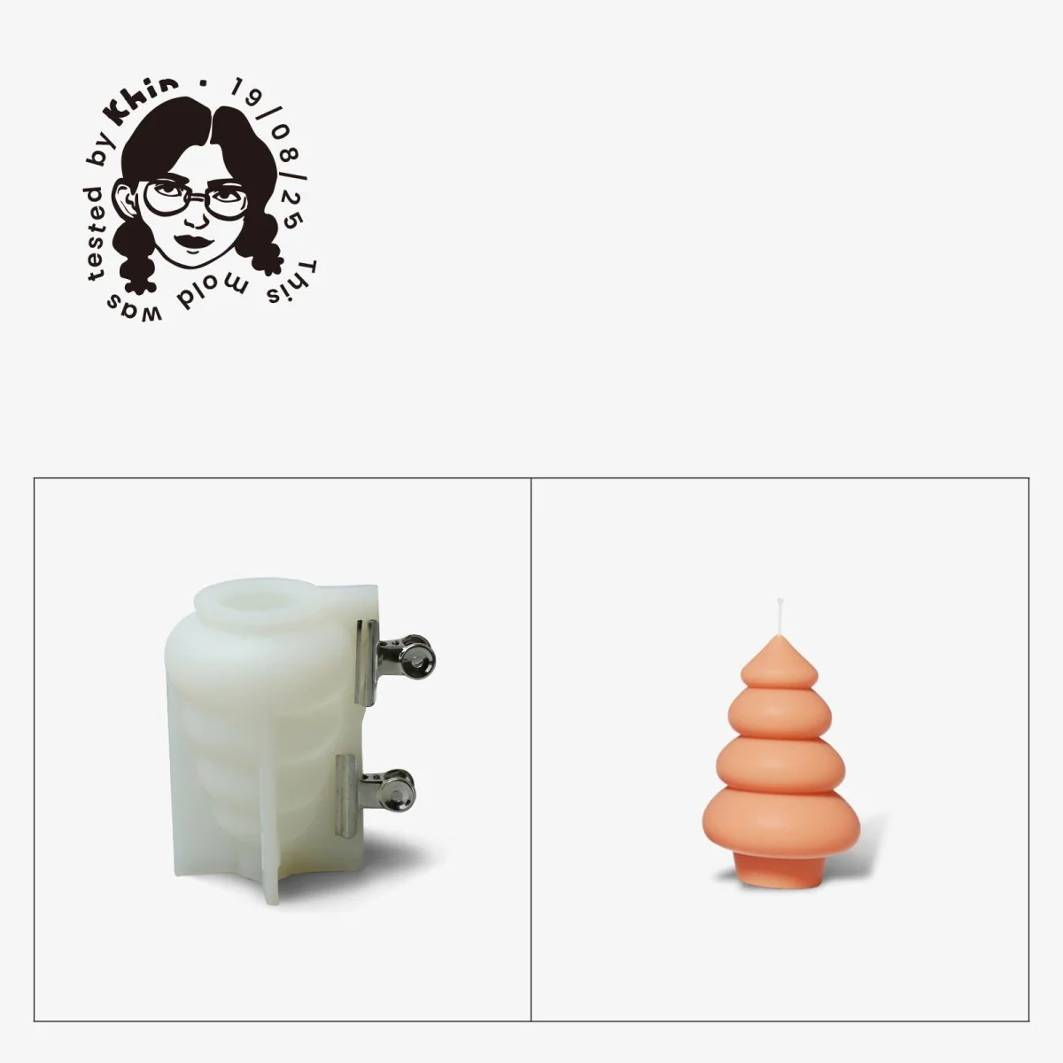 Gently Used Glowing Christmas Tree Candle Silicone Mold Collection - Image 9