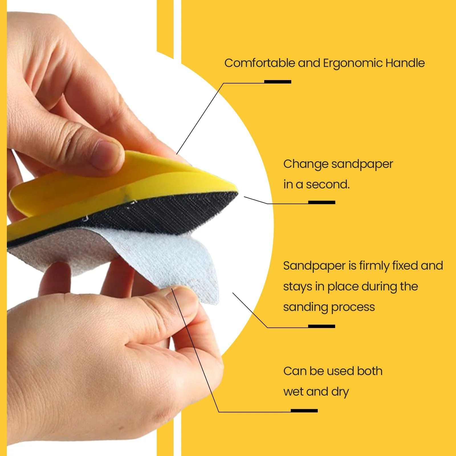 Wet&Dry Right Angle / Sharp Angle Hand Sander/Sanding Block - Image 5