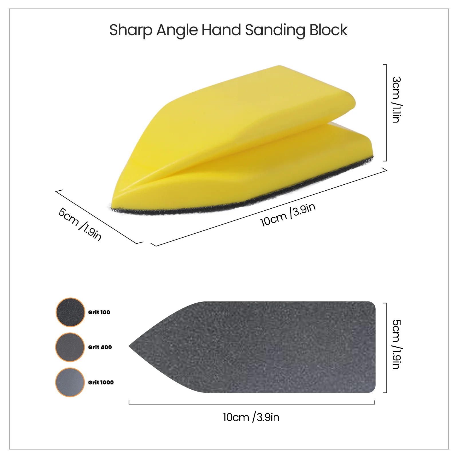 Wet&Dry Right Angle / Sharp Angle Hand Sander/Sanding Block - Image 9
