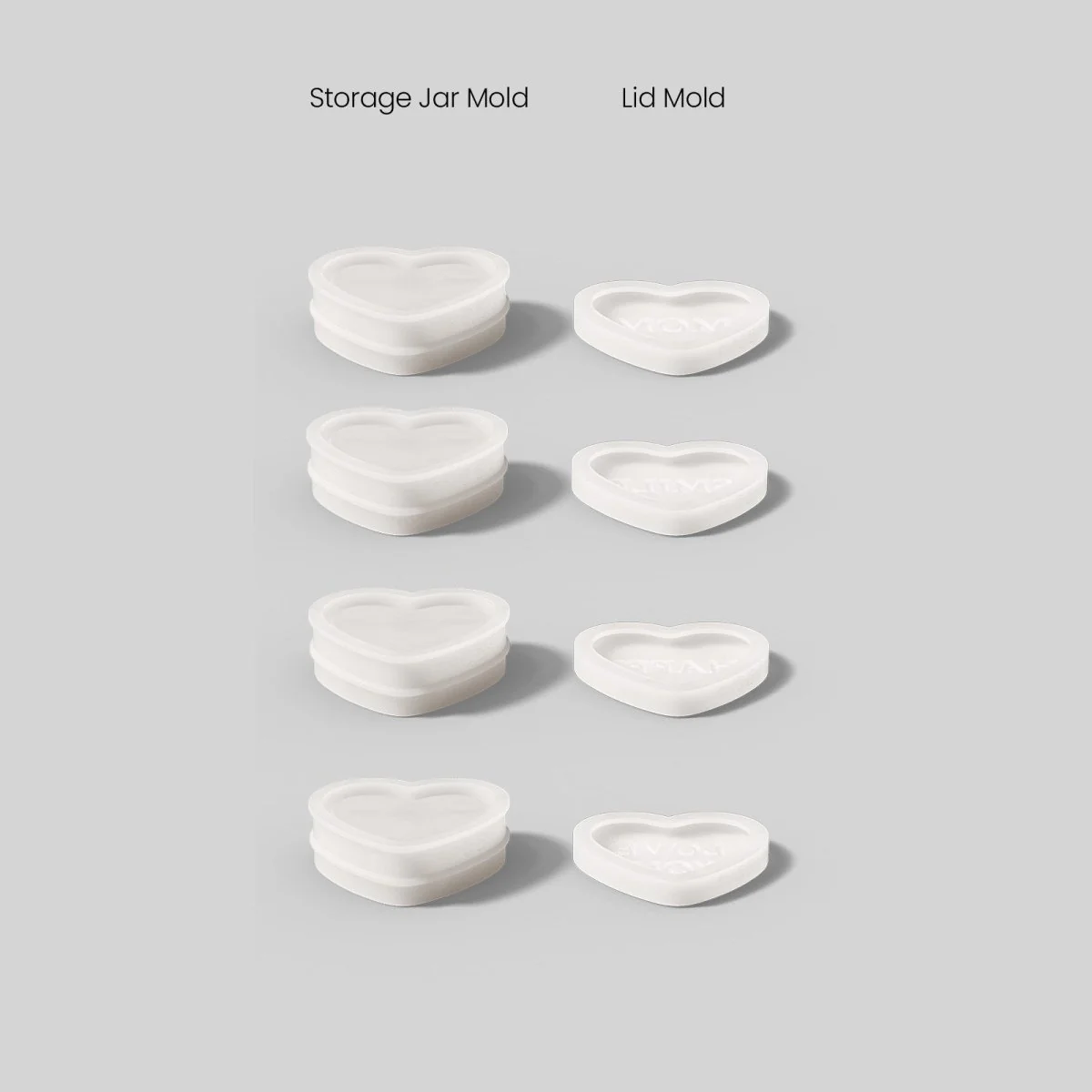 Heartfelt Love for Mom - Heart Storage Jar Silicone Mold Collection - Image 11