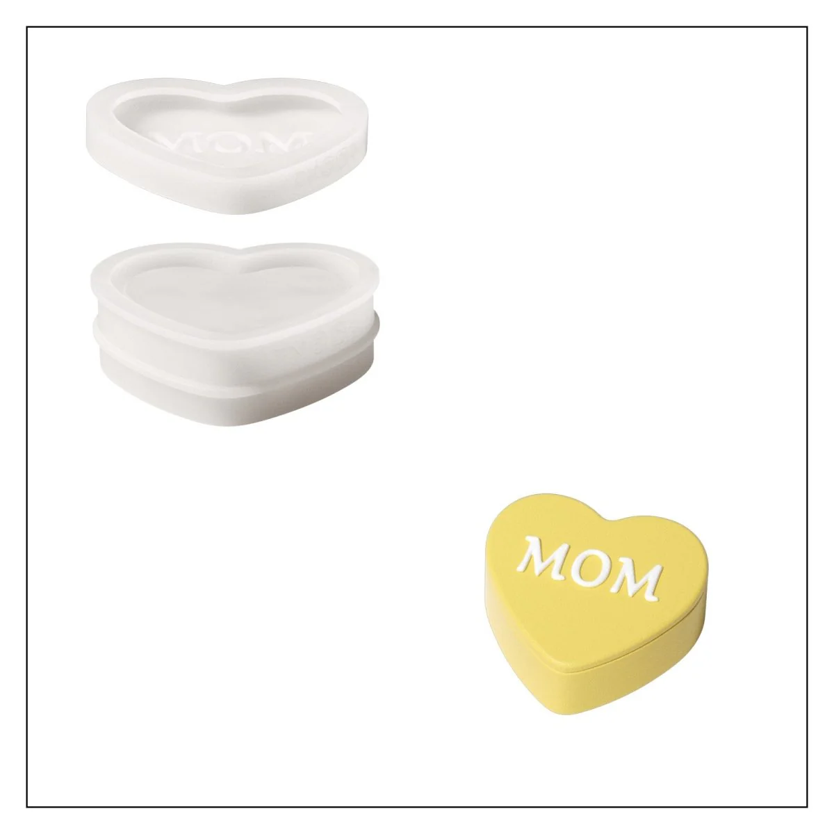 Heartfelt Love for Mom - Heart Storage Jar Silicone Mold Collection - Image 12