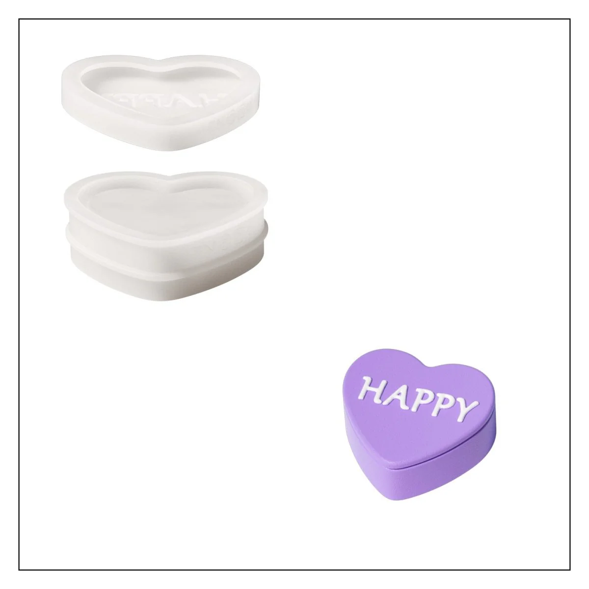 Heartfelt Love for Mom - Heart Storage Jar Silicone Mold Collection - Image 14