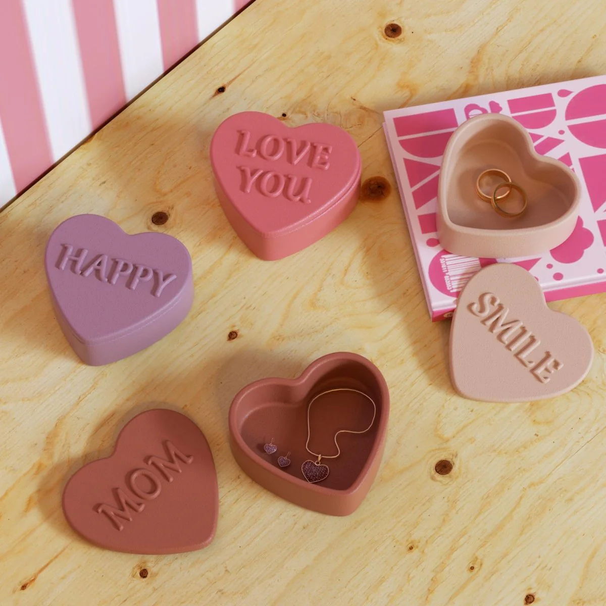 Heartfelt Love for Mom - Heart Storage Jar Silicone Mold Collection - Image 4