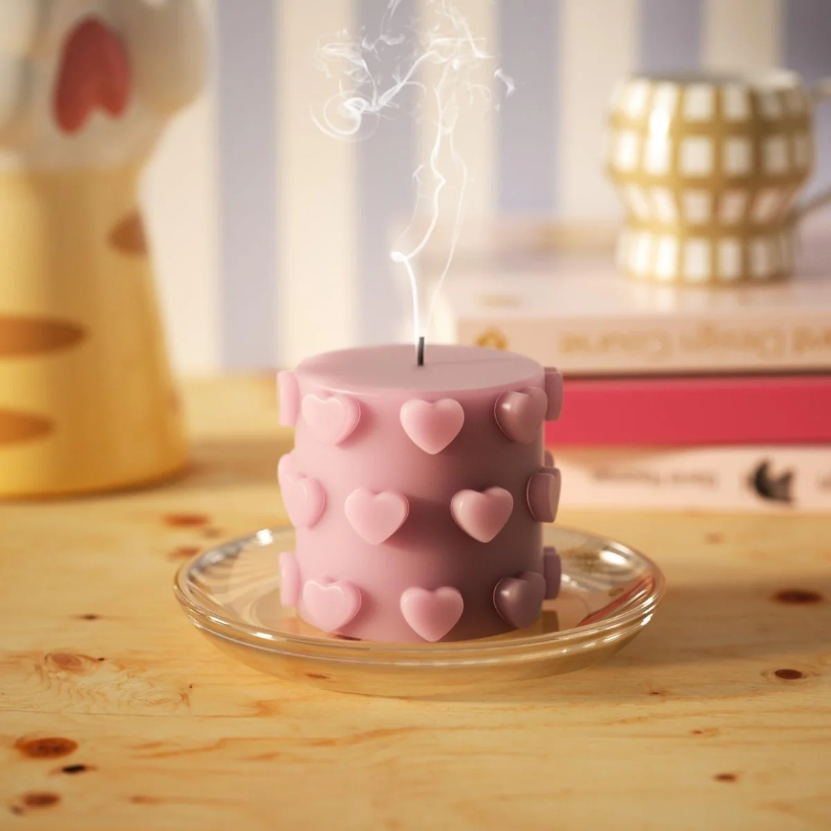 Heartfelt Harmony Pillar Candle Silicone Mold Collection - Image 5
