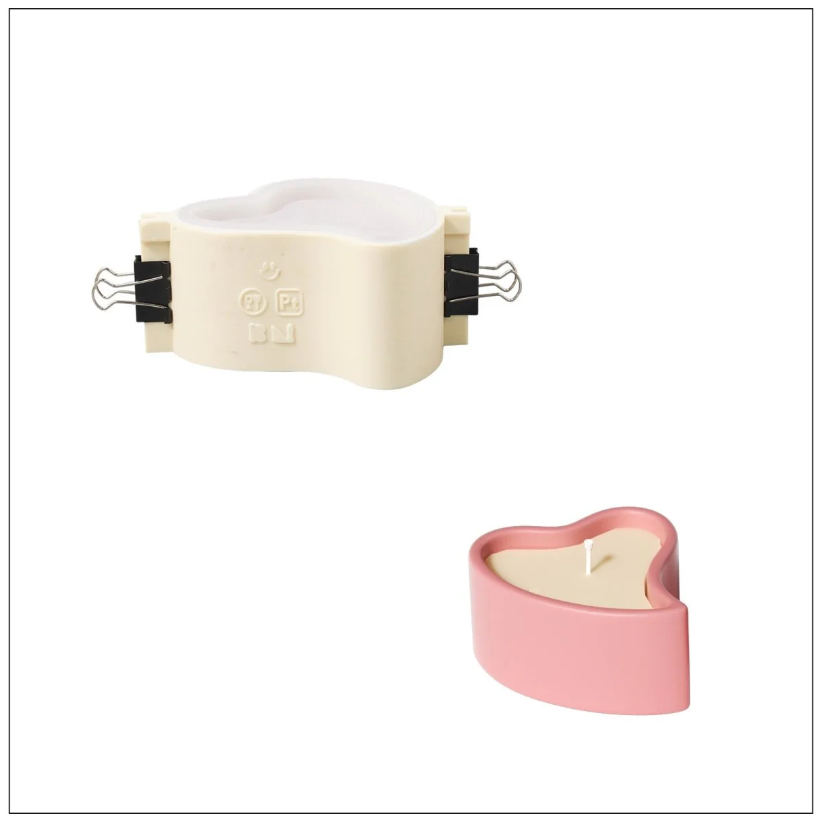 Eternal Kiss of Hearts Candle Jar Silicone Mold - Image 12