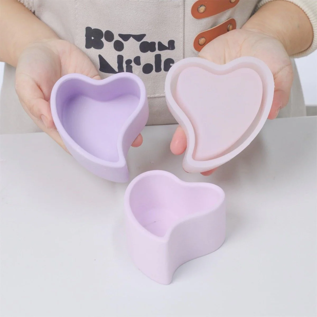 Eternal Kiss of Hearts Candle Jar Silicone Mold - Image 3