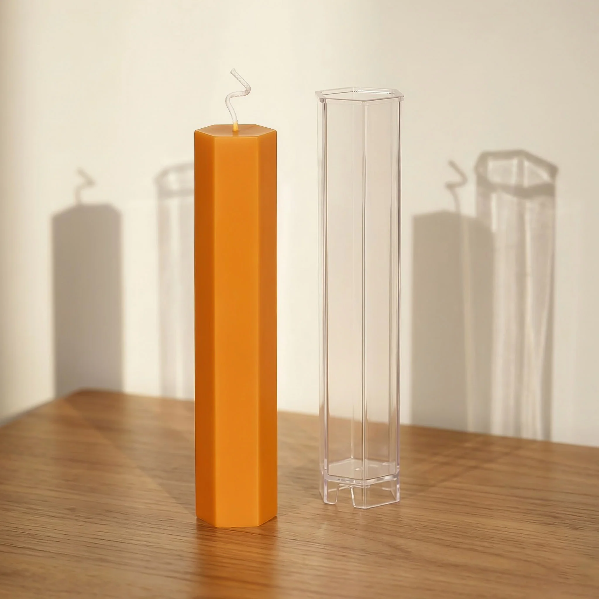 Hexagon Acrylic Pillar Candle Mold - Image 6