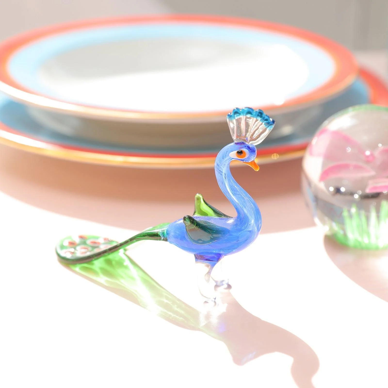 Peacock Glass Ornament - Image 8