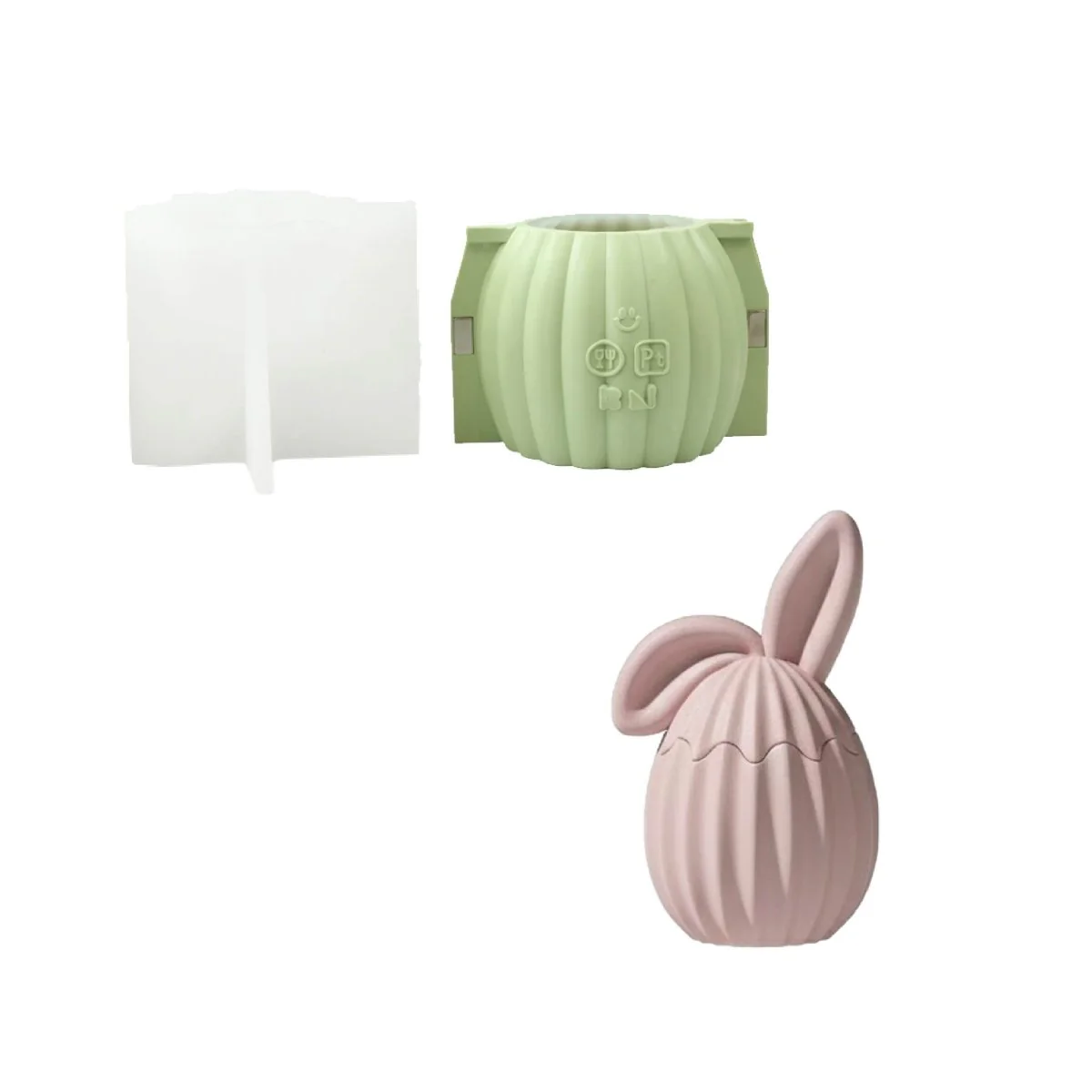 Hop Into Ribbed Easter Eggs Candle Jar Silicone Mold Collection - Image 15