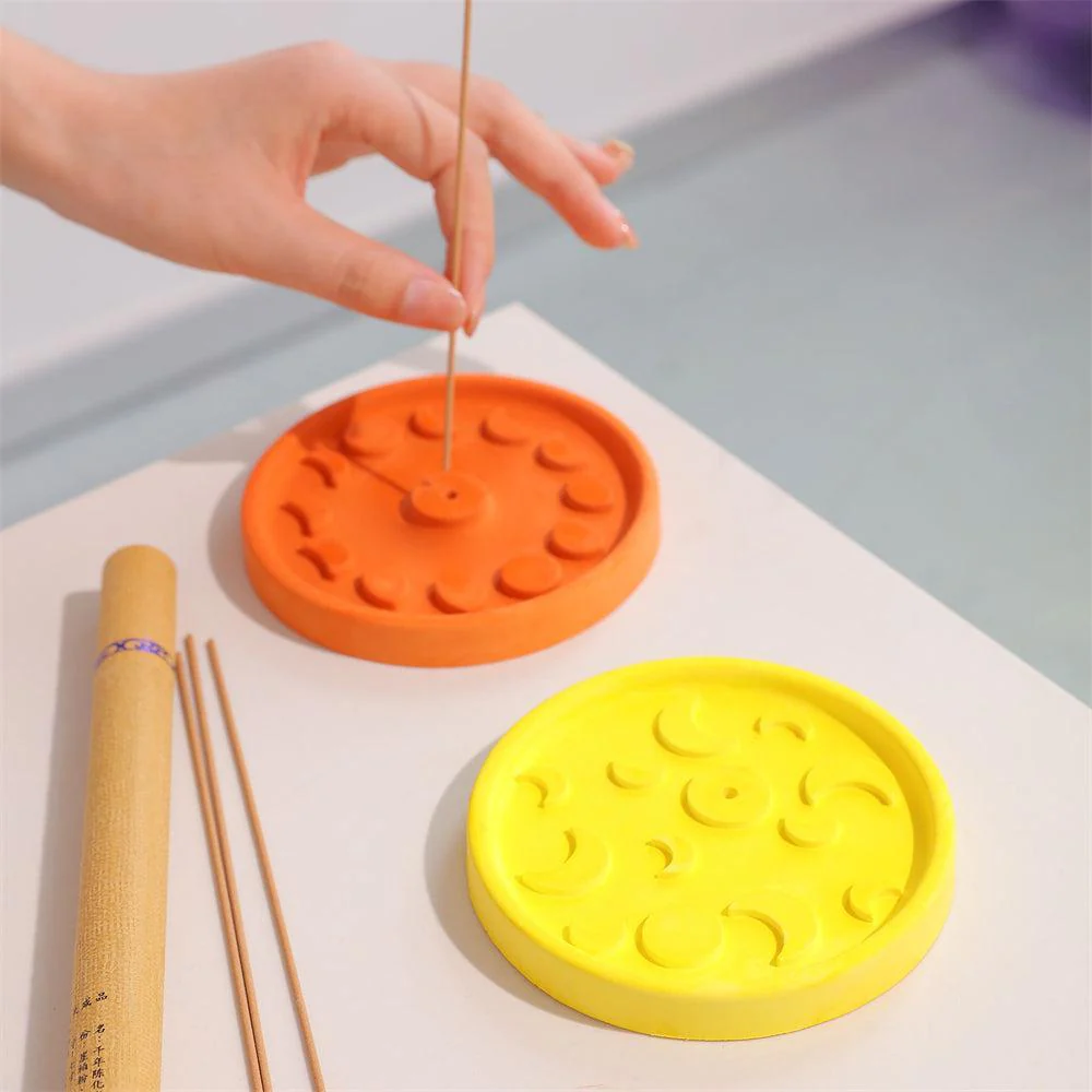 Sun and Moon Concrete Incense Holder Silicone Mold - Image 4