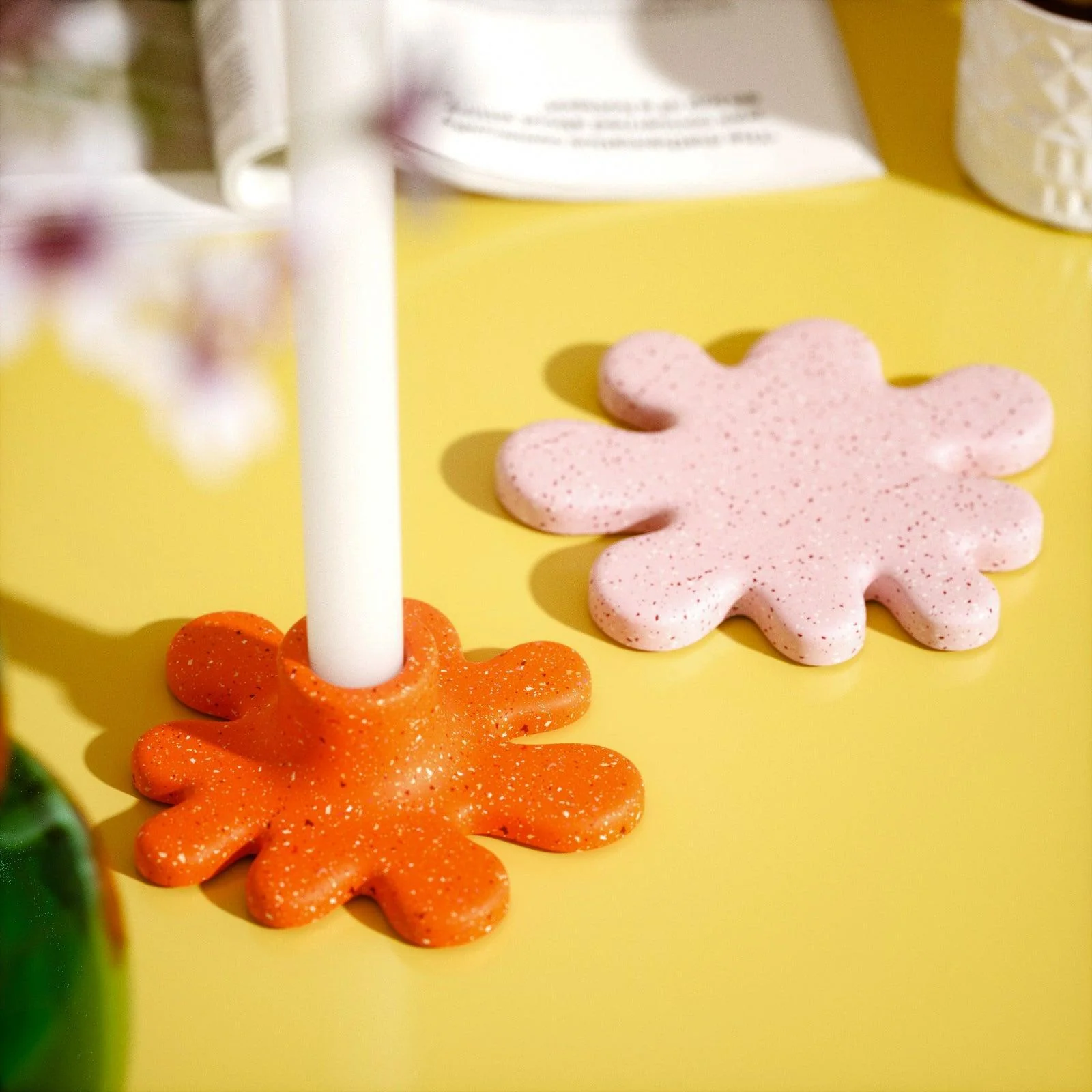 Irregular Taper Candle Holder & Coaster Silicone Mold - Image 4