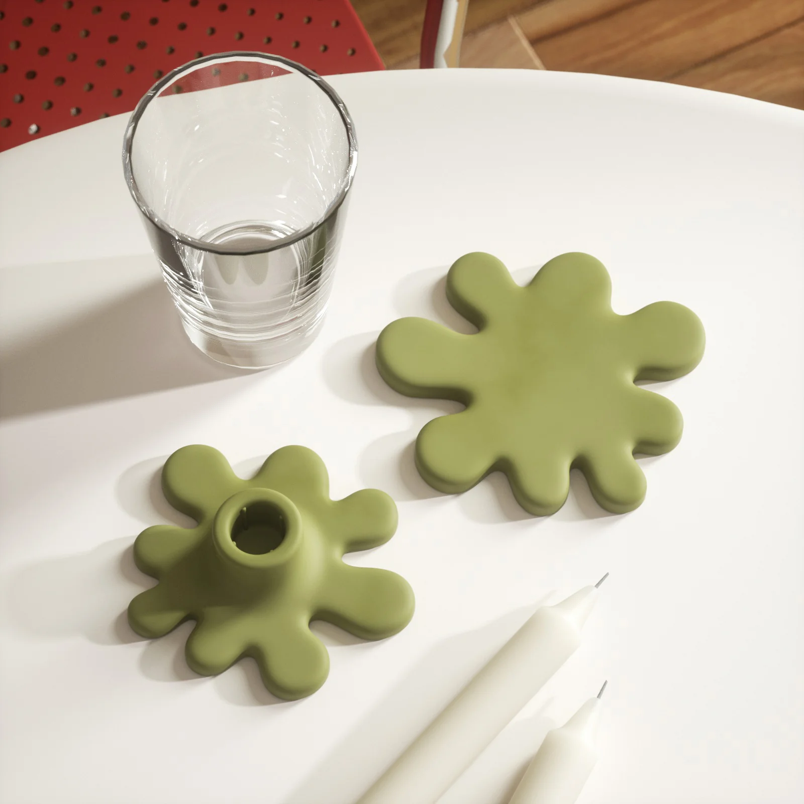 Irregular Taper Candle Holder & Coaster Silicone Mold - Image 6