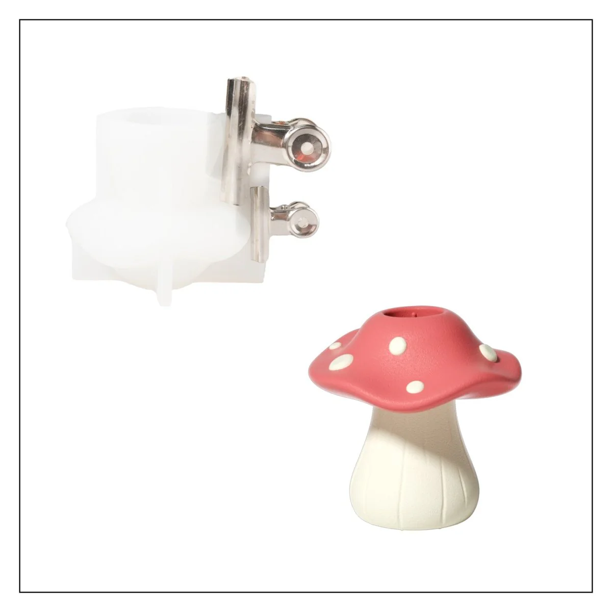 Mushroom Muffin Candle Holder Silicone Mold - Image 11