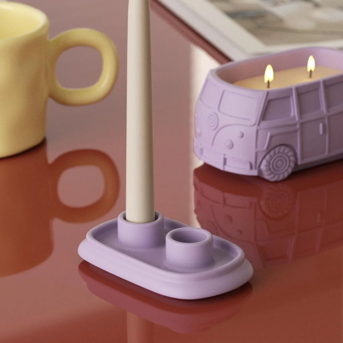 Kombi Vintage Camper Van Multi-Functional Candle Holder & Jar Silicone Mold - Image 5